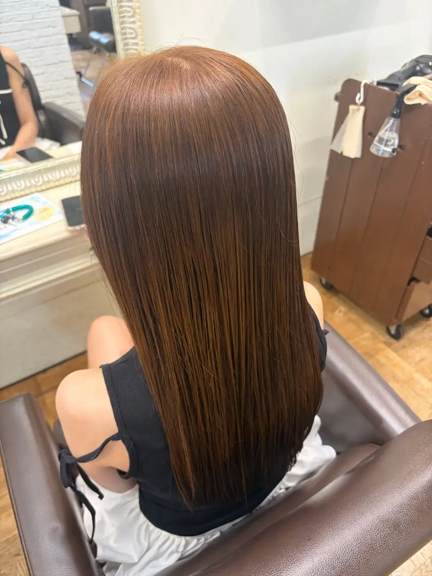 ロング ヘアカラー トリートメント 南草津/カラーモデル /山田真緒のヘアスタイル