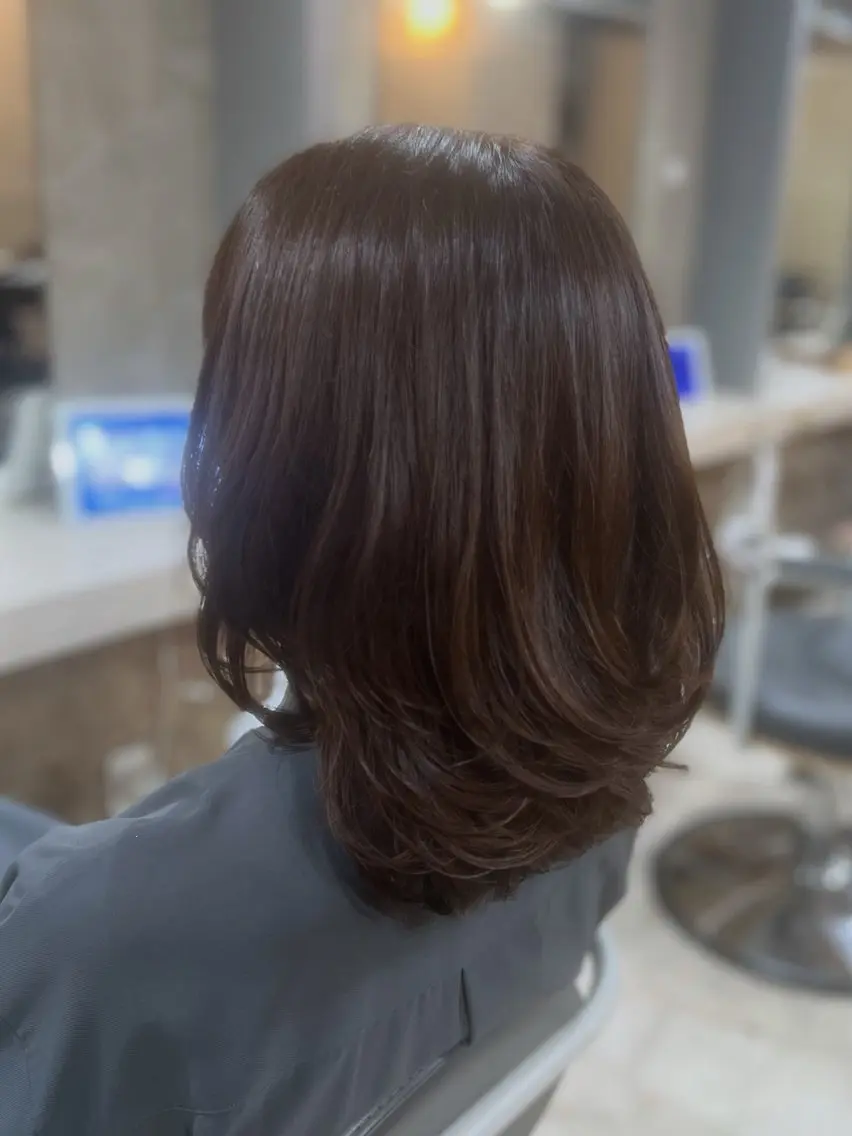 ミディアム カラー カット ヘアカラー トリートメント 多系統似合わせ/ tsuburaのヘアスタイル