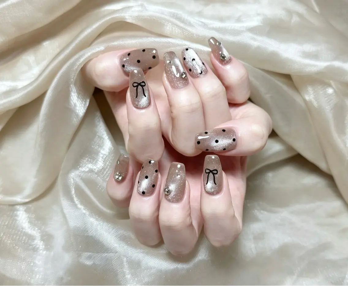 ネイル チークネイル 長さ出し フレンチネイル ジェルネイル 韓国ネイル ハンドネイル Lucky Nail Salon❷のネイルデザイン