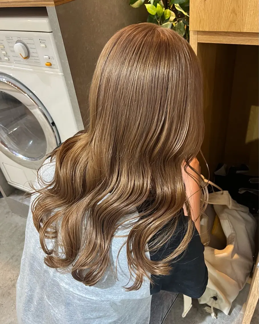 セミロング カラー ヘアアレンジ ベージュカラー 🫧透明感カラー/ ナルハ🫧のヘアスタイル