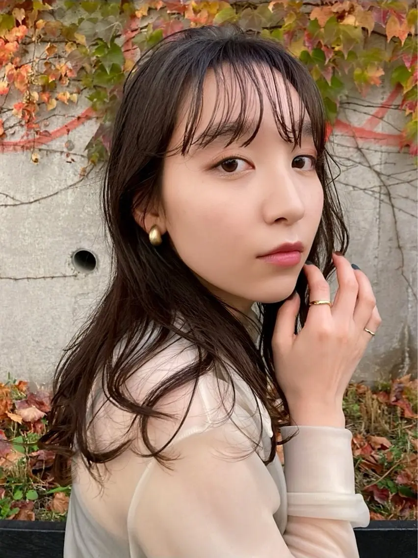 セミロング カラー ココアグレージュ グレージュ カット ヘアカラー マンツーマン施術✂︎ machikaのヘアスタイル