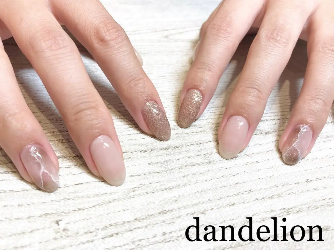 ネイル ハンドネイル ハンドケア dandelion ダンデライオンのネイルデザイン