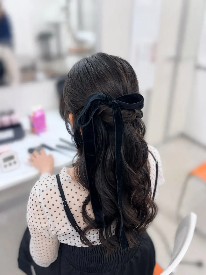 ロング ロング Rinkaアレンジ/ 顔まわり/縮毛矯正のヘアスタイル
