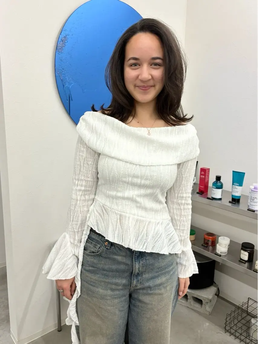 ミディアム カラー カット ヘアカラー トリートメント KEPKA ヤマグチ 天神 今泉のヘアスタイル