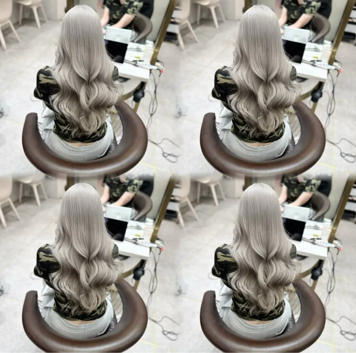 ロング 縮毛矯正 ヘアカラー 璃 音のヘアスタイル