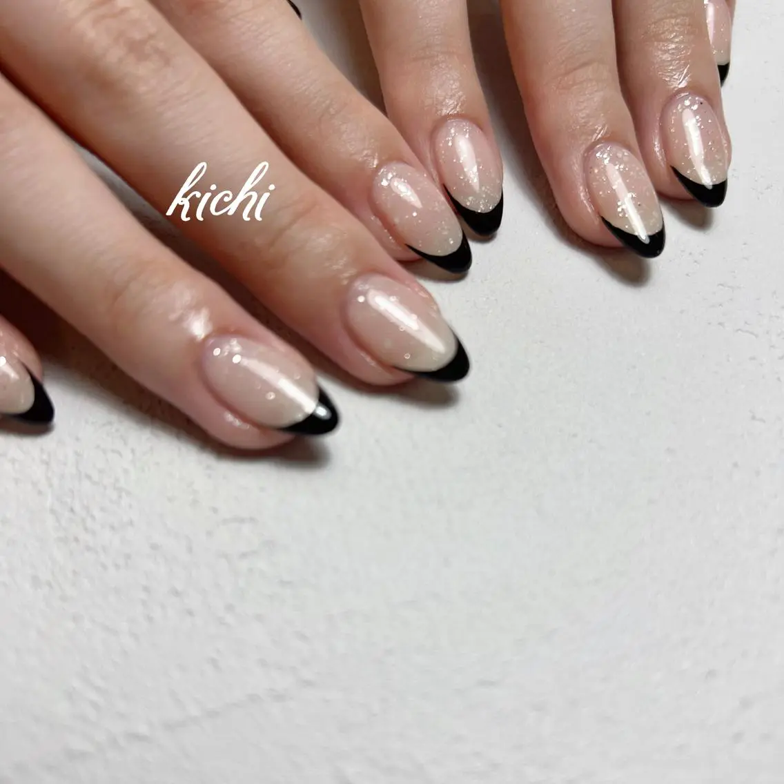 ネイル フレンチネイル ジェルネイル 持ち込み ニュアンスネイル パラジェル kichi・: *のネイルデザイン