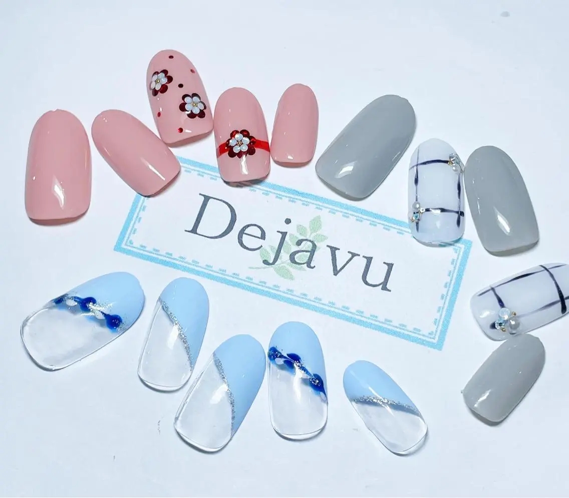 ネイル アートネイル シンプルネイル 冬ネイル ハンドネイル Nail salon Dejavu 🌿のネイルデザイン