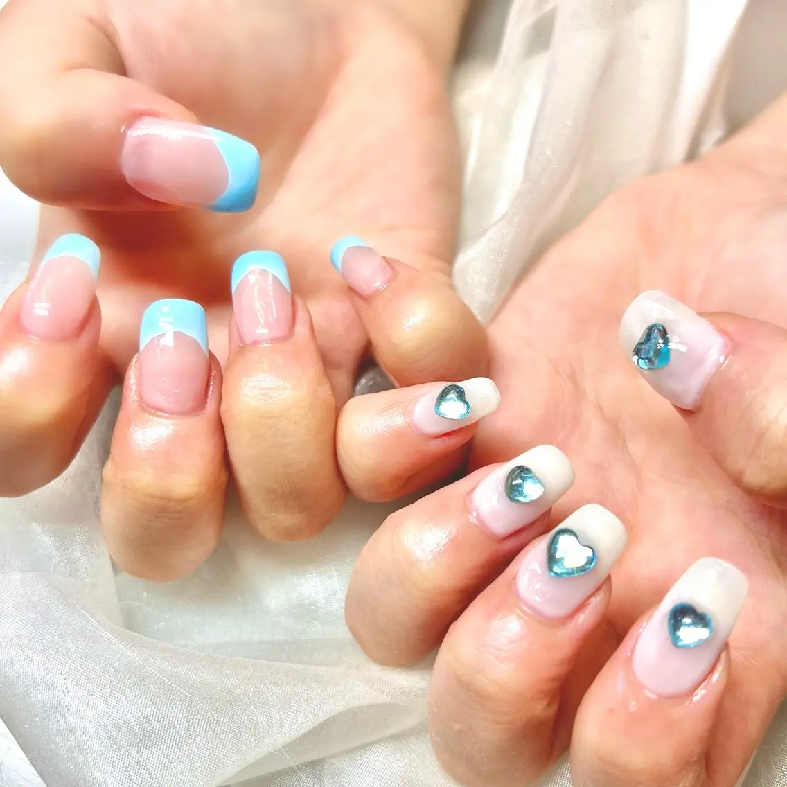 ネイル アートネイル オーロラネイル ジェルネイル 韓国ネイル ロングネイル ハンドネイル clover nailのネイルデザイン