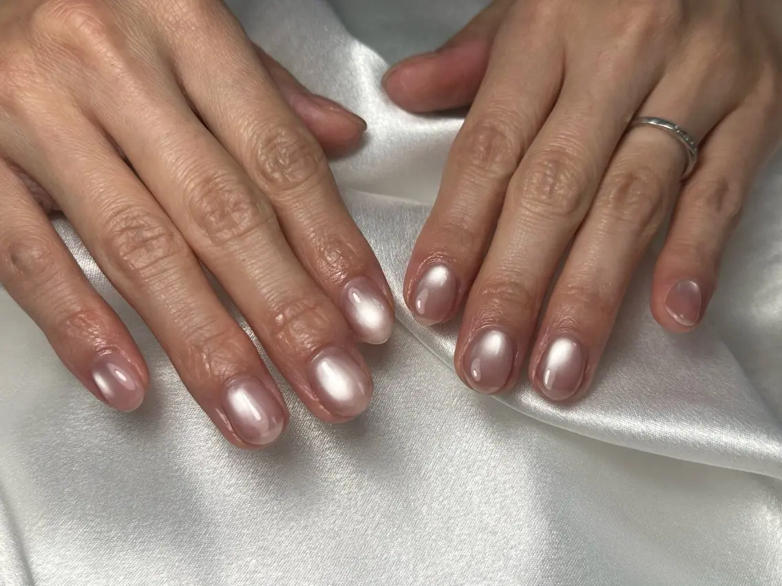 ネイル オーロラネイル 桜ネイル フラワーネイル フットネイル フレンチネイル ハンドネイル kiki nail たまプラーザのネイルデザイン