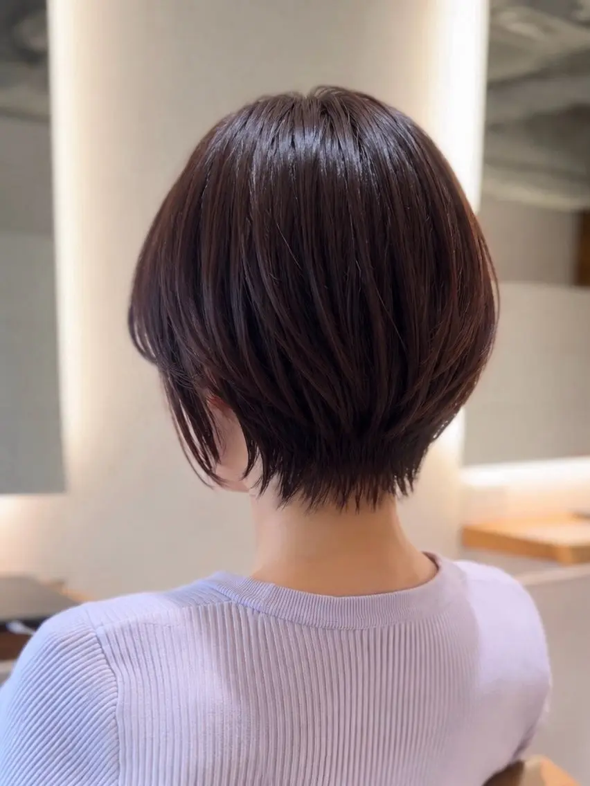 ショート 丸みショート くびれヘア 似合わせカット ショートヘア 銀座骨格診断似合わせ 美容師中島年紀のヘアスタイル