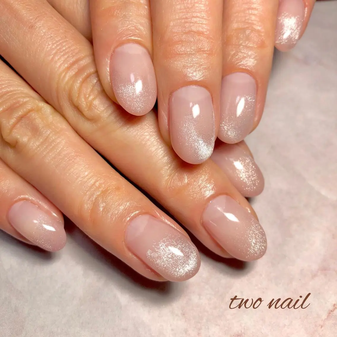ネイル アートネイル フットネイル ハート マグネットネイル ニュアンスネイル two nailのネイルデザイン