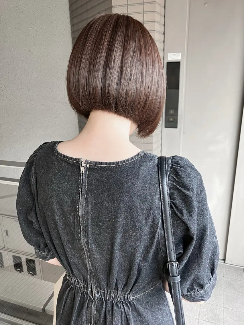ショート カラー ブラウンカラー ナチュラルブラウン ボブ カット トリートメント 名古屋/本山 IRENのヘアスタイル