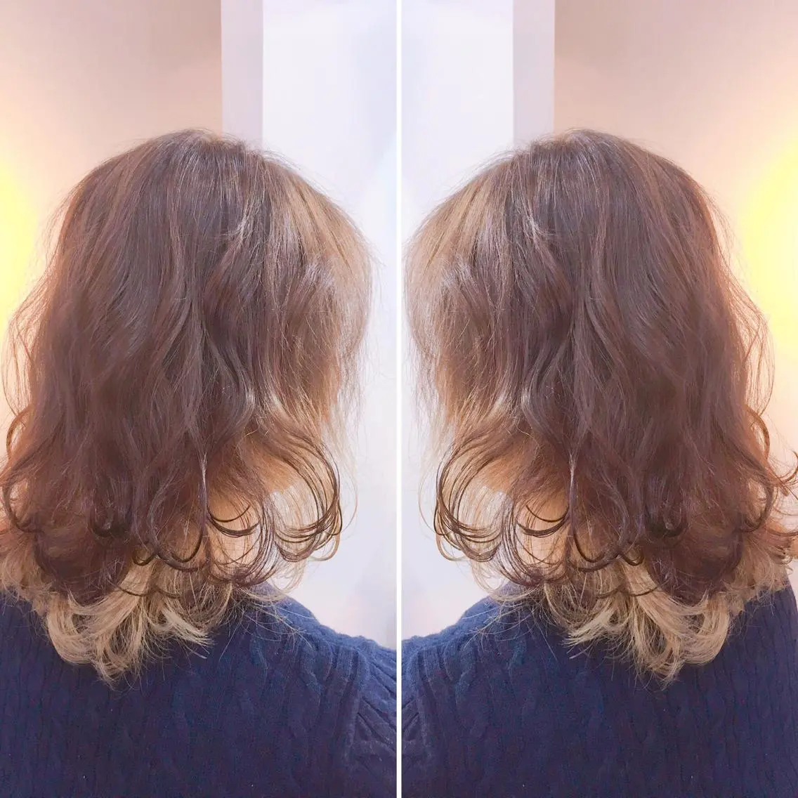 セミロング カラー カット ヘアカラー トリートメント Le rond吹田店のヘアスタイル