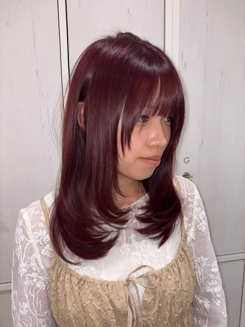 セミロング ヘアカラー hana/海外風ヘア /レイヤーカット🪐のヘアスタイル