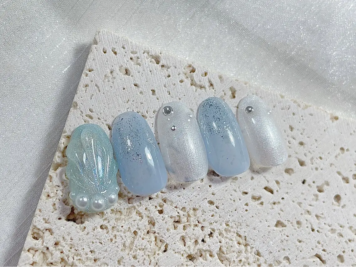 ネイル ジェルネイル オフィスネイル パラジェル 夏ネイル ハンドネイル kiki nail &brow二子玉川のネイルデザイン