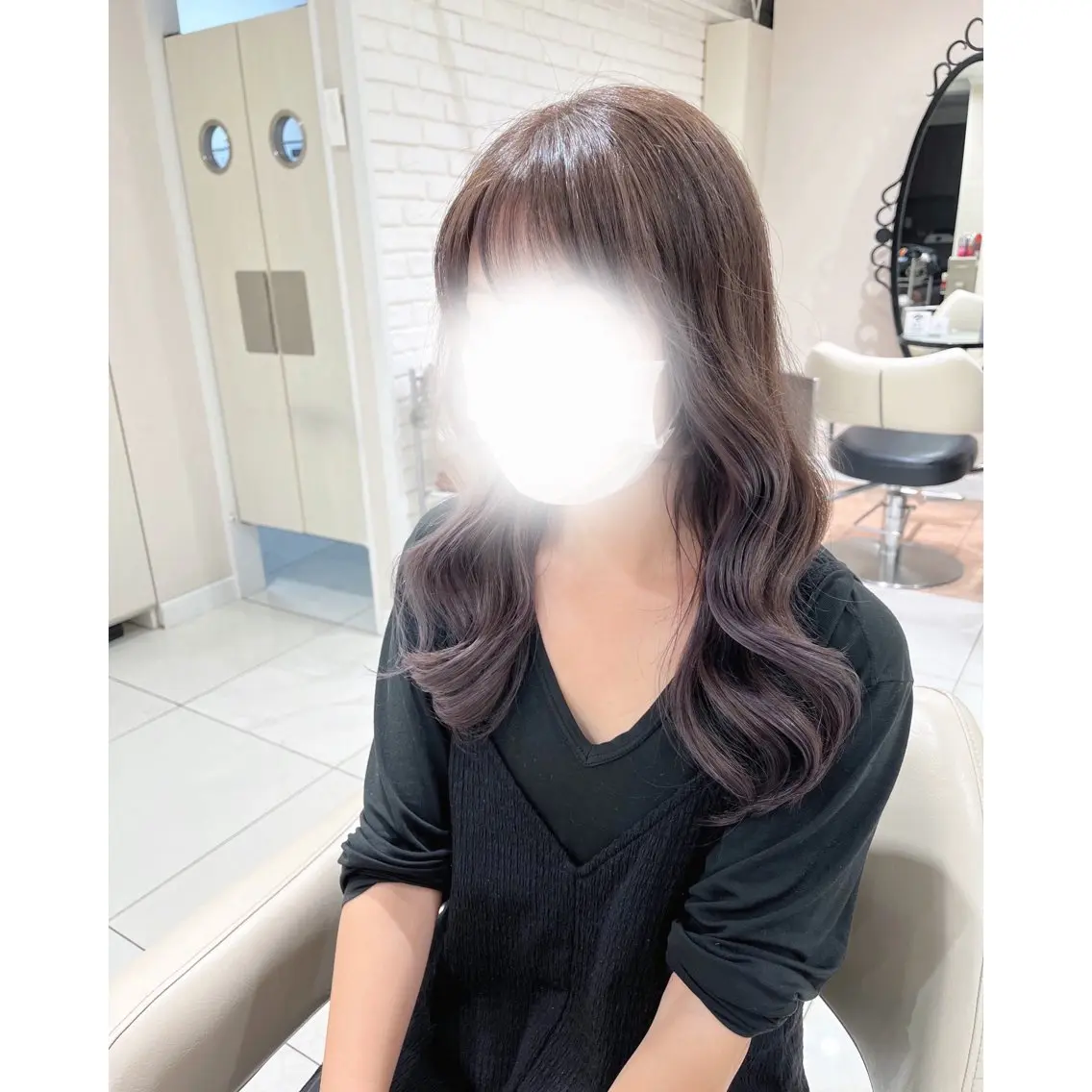 セミロング カラー 韓国ヘア 🎀中川綾乃🎀のヘアスタイル