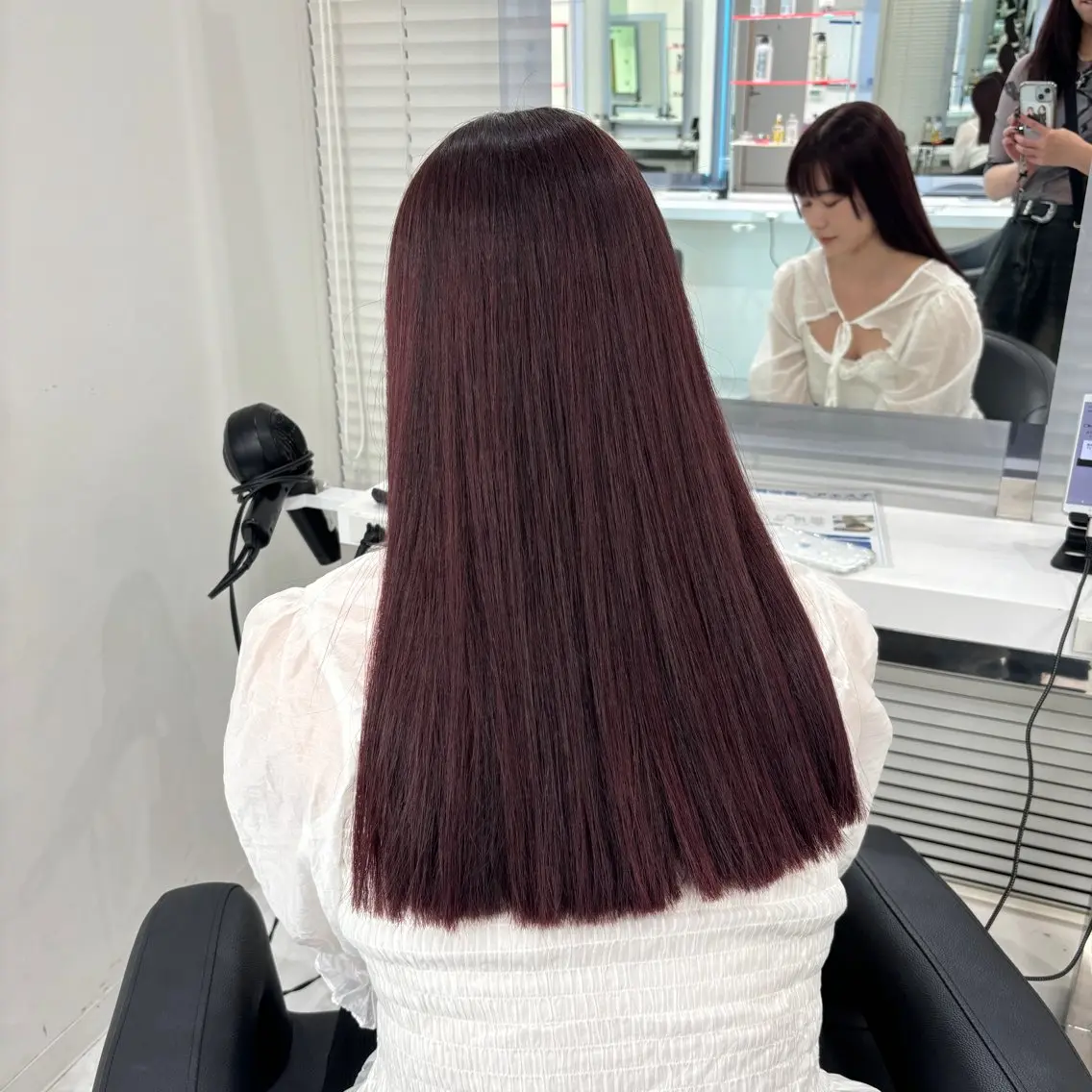 セミロング ヘアカラー 🤍🥀韓流暖色レイ ヤー🥀🤍あやねのヘアスタイル
