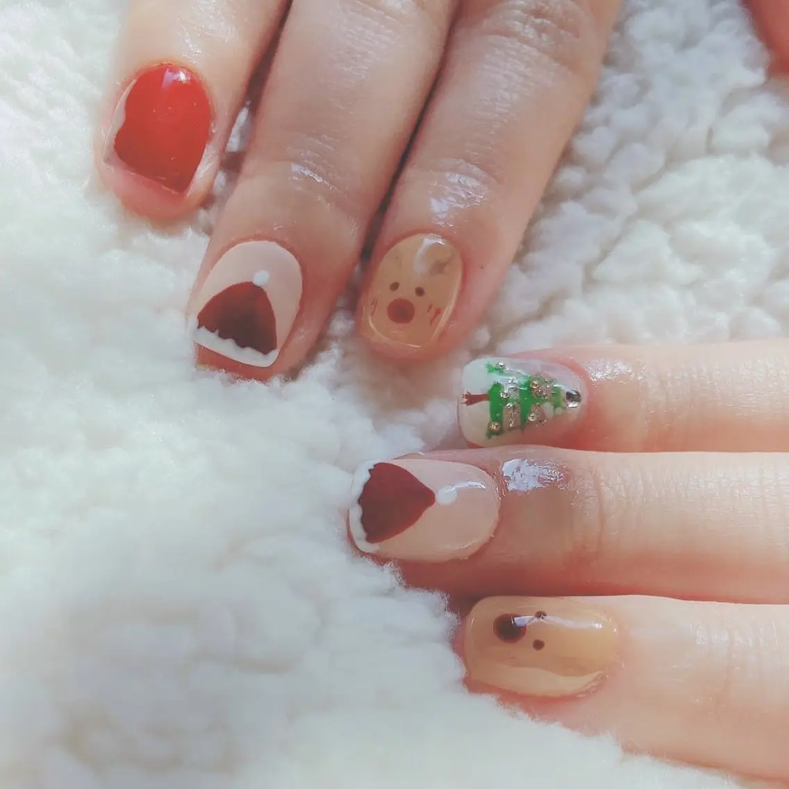 ネイル 冬ネイル クリスマス HandSnail 座間ネイルサロンのネイルデザイン