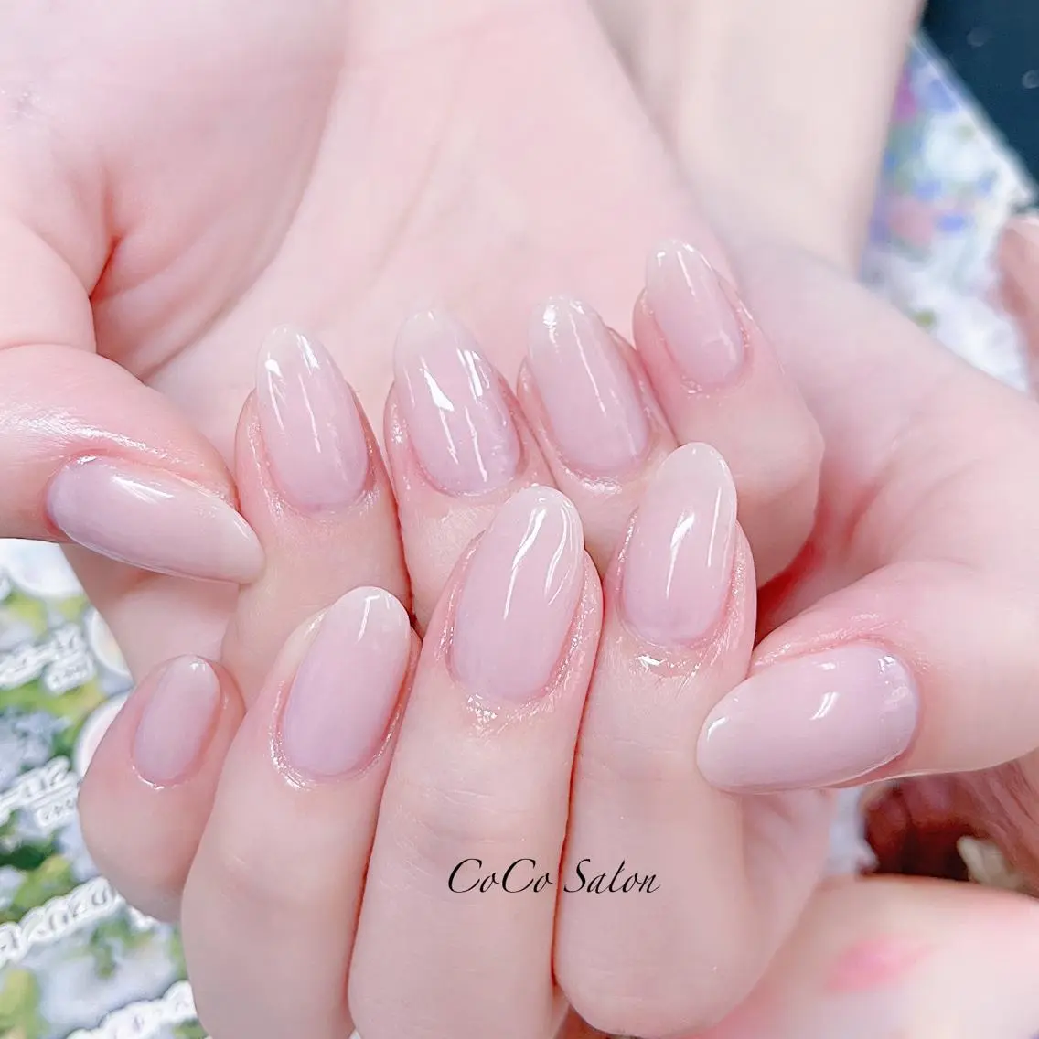 ネイル 長さ出し ジェルネイル オフィスネイル ワンカラーネイル パラジェル ハンドネイル CoCoSalon ネイル/まつ毛予約のネイルデザイン