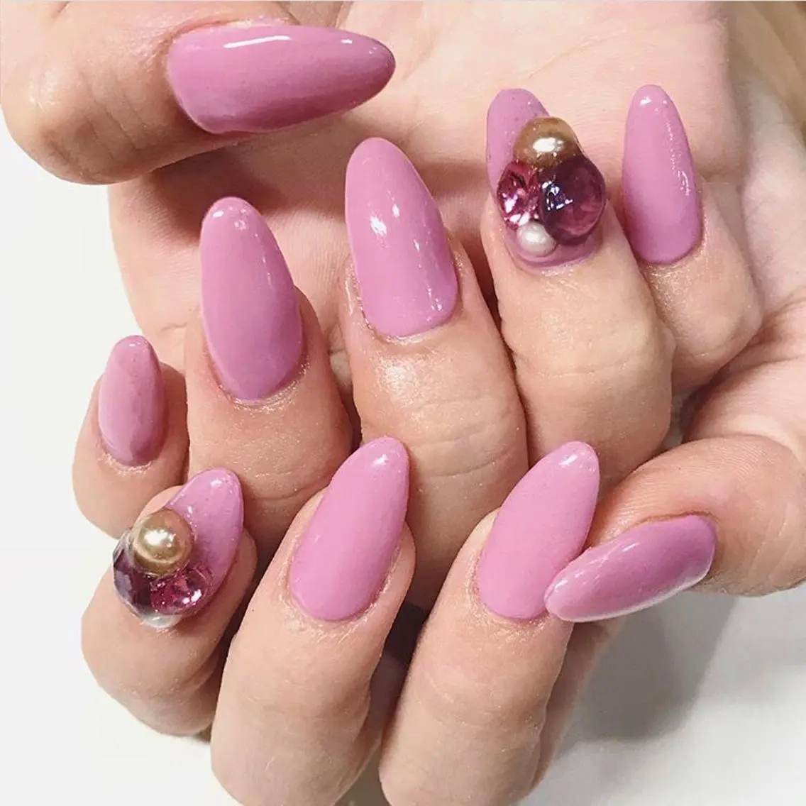 ネイル 渋谷／チップ長さ出し 👑アプレgel-xのネイルデザイン