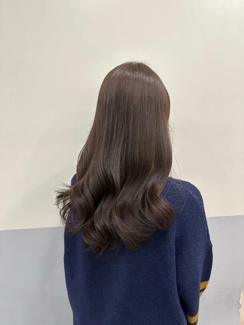 セミロング カラー ベージュカラー ブリーチ 透明感カラー ブリーチなしカラー 三浦彩那/ 透明感カラー/岡崎のヘアスタイル