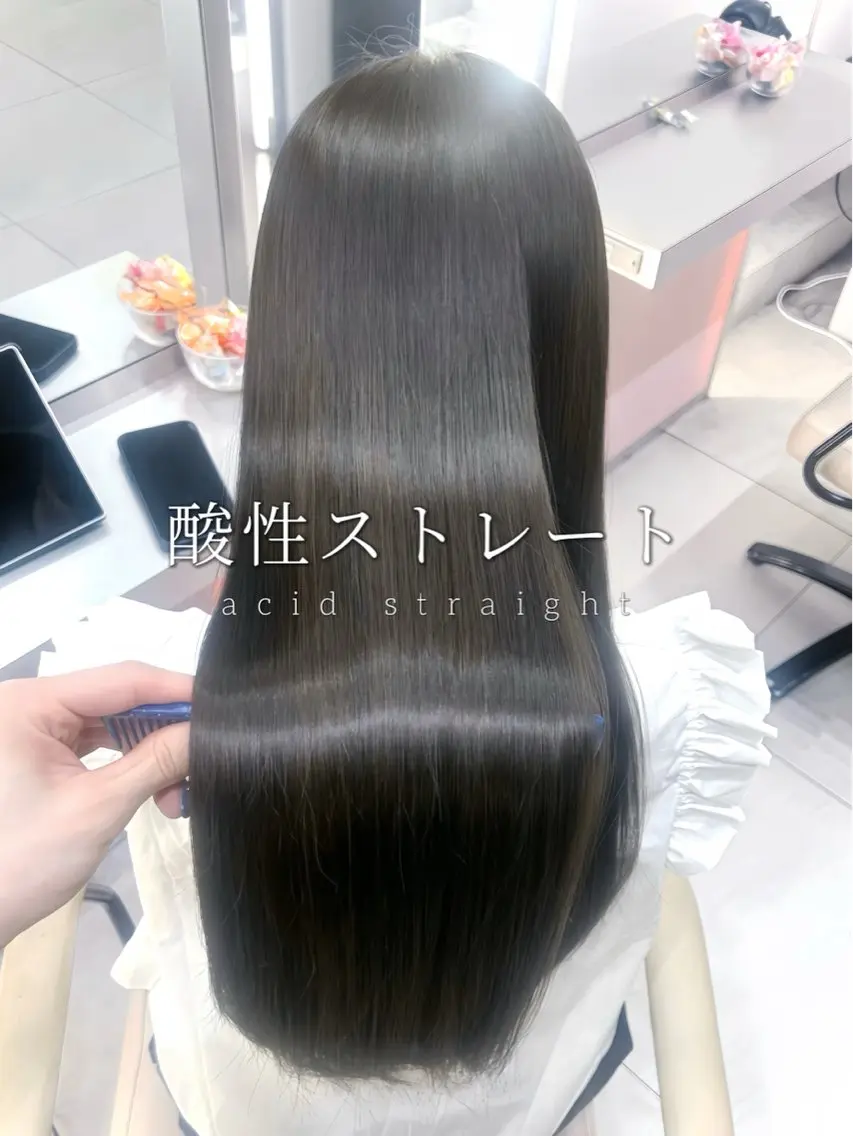 ロング 縮毛矯正 トリートメント 💎髪質改善 × 縮毛矯正🫧KOKIのヘアスタイル