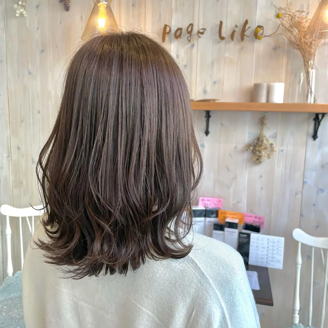 ミディアム カラー ブラウンカラー ショコラブラウン 透明感カラー/ 寺田千雅子のヘアスタイル