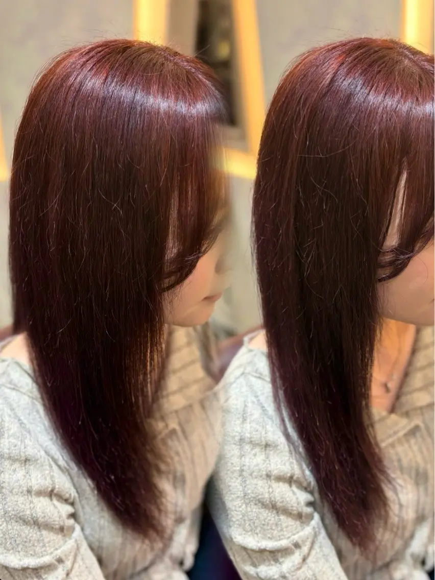 セミロング ヘアカラー 🫧札幌美髪🫧 佐藤莉音のヘアスタイル