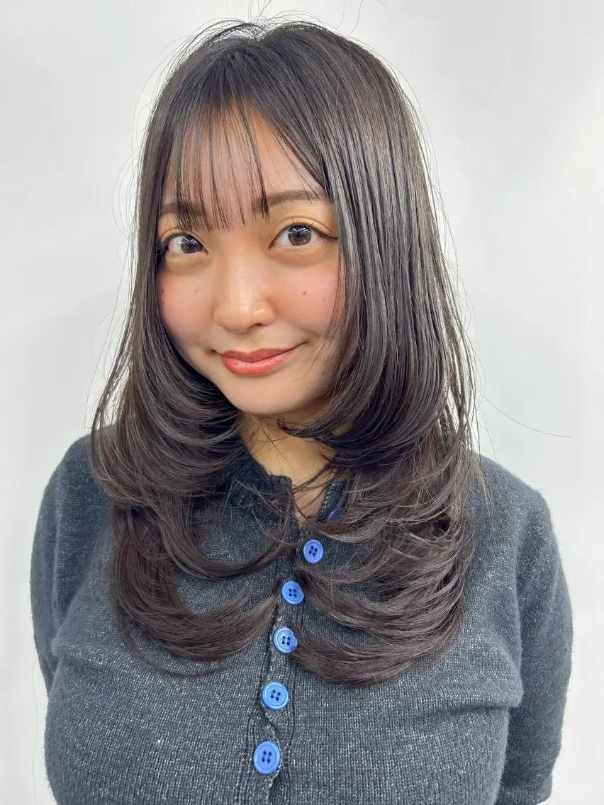 ロング カラー ハイレイヤー レイヤーカット カット ヘアカラー トリートメント レイヤー/エクステ alpha下妻のヘアスタイル
