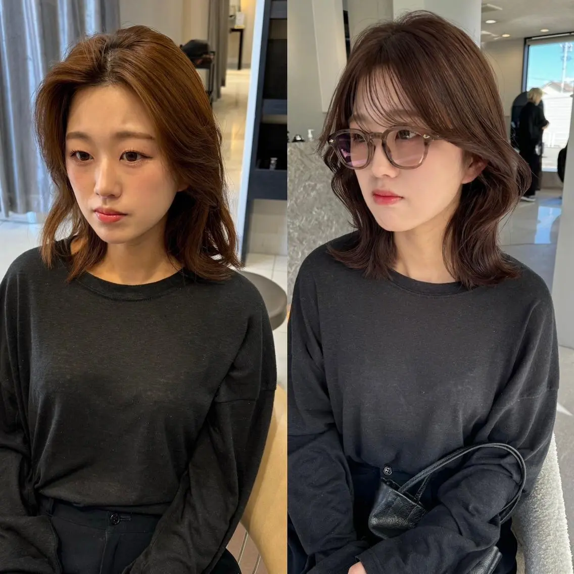 セミロング ヘアアレンジ 顔まわりレイヤー 顔周りカット レイヤーカット カット パーマ ハイトーンベージュ 新潟/Manamiのヘアスタイル
