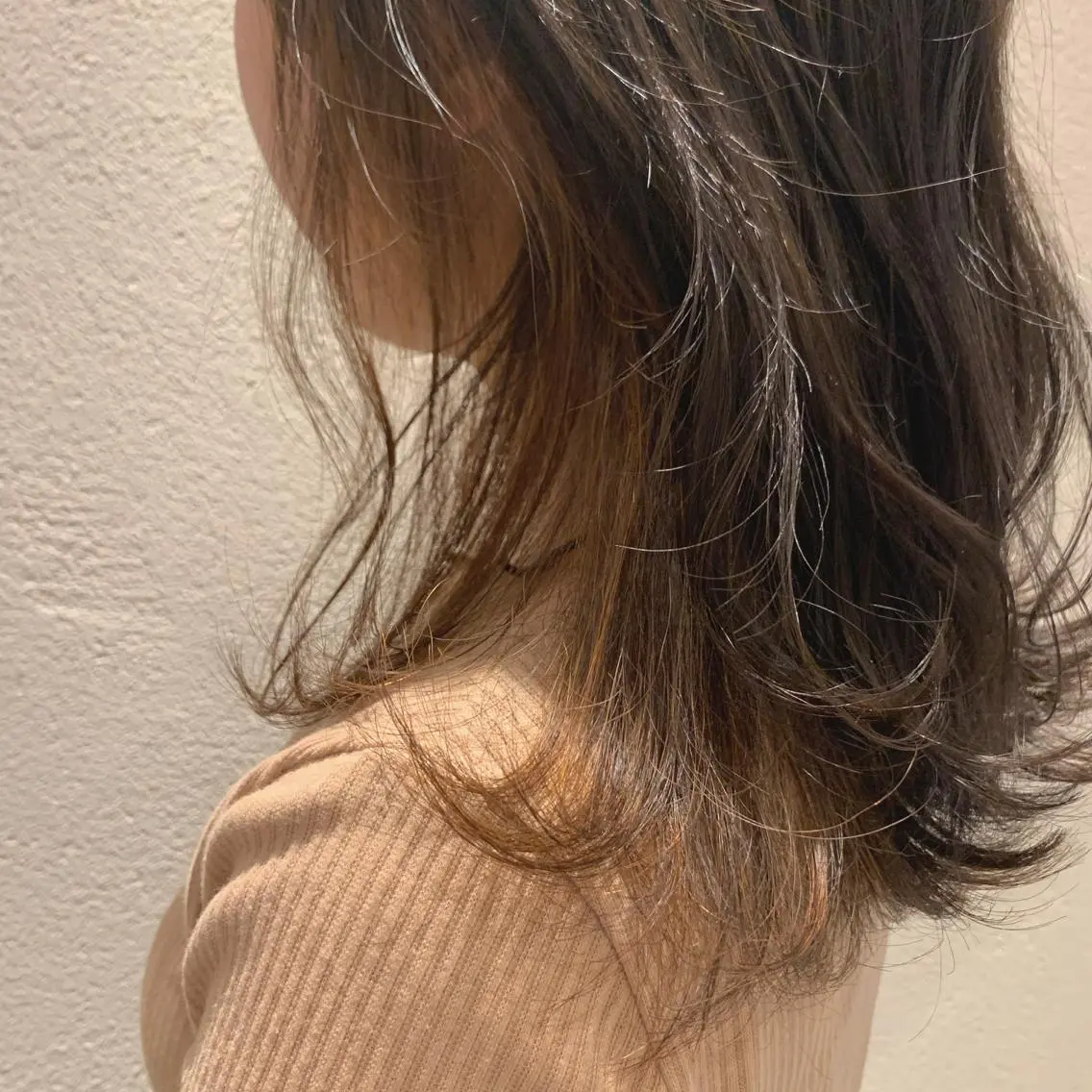 ミディアム カラー インナーカラー オレンジ ayano /トレンドヘアのヘアスタイル