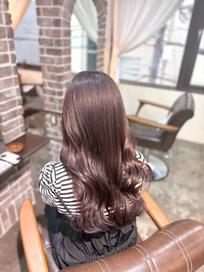 セミロング カラー ブラウンカラー カット ヘアカラー トリートメント 縮毛矯正/暖色系 /徳田真緒のヘアスタイル