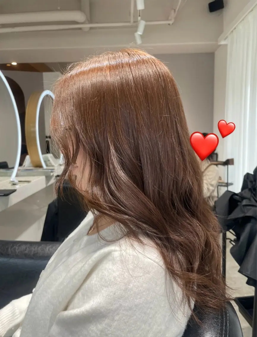ロング カラー ベージュカラー ブリーチ 透明感カラー ヘーゼル ブリーチなしカラー CIEL 菜々香のヘアスタイル