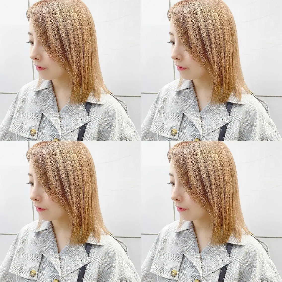 ミディアム ヘアアレンジ カラー ダブルカラー 竹内啓太 ボブのヘアスタイル
