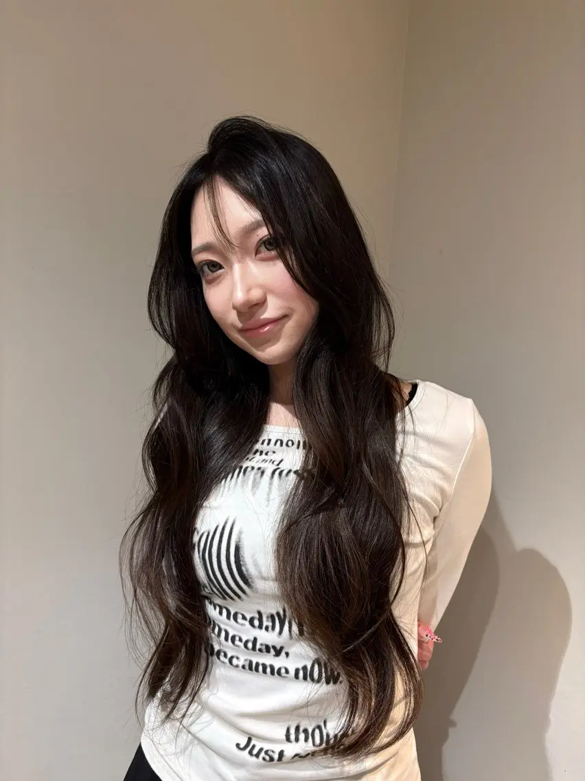 ロング カラー 一箭 花音のヘアスタイル