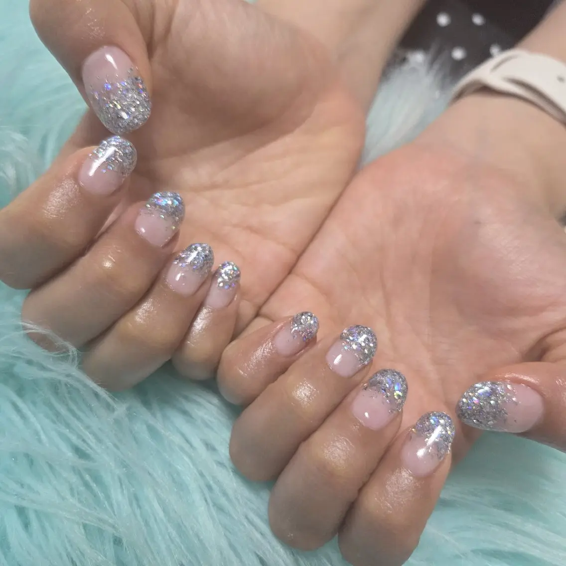 ネイル グラデーション ラメ(グリッター) ラメグラデーション Thetis nailsのネイルデザイン