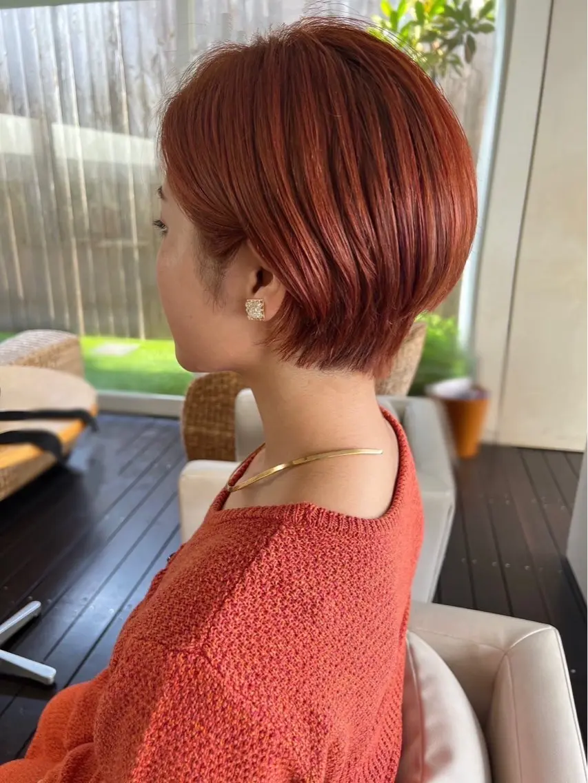 ショートカット(ショートヘア対象)+1100円でトリートメントもできます✨の写真