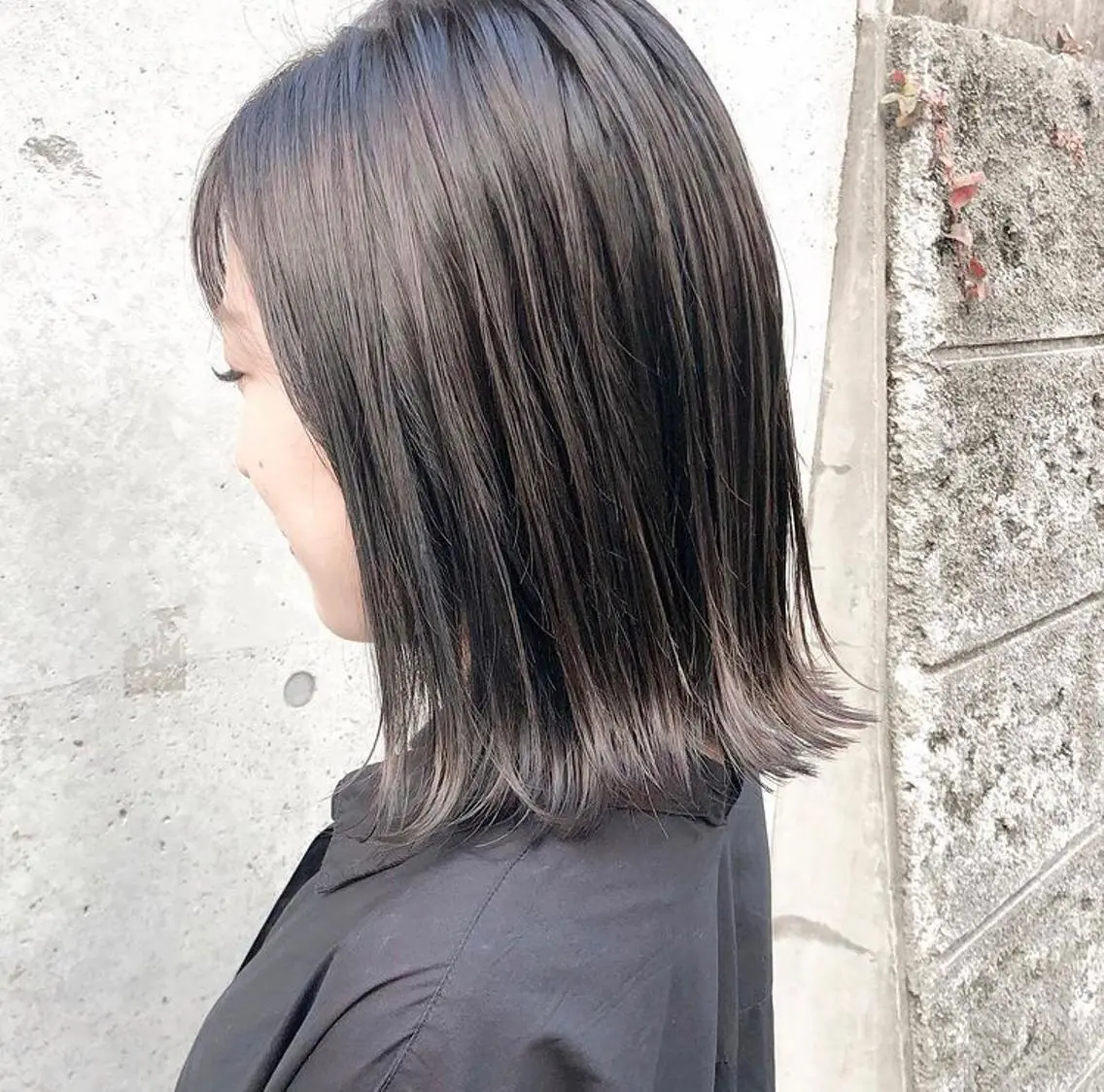 ミディアム カラー カット ヘアカラー トリートメント HATSUMEI ゆうまのヘアスタイル