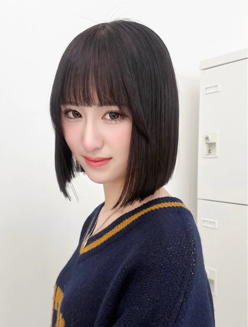 ミディアム カラー ヘアアレンジ カット 縮毛矯正 トリートメント 縮毛矯正🤍 盛れるボブ/ひかりのヘアスタイル
