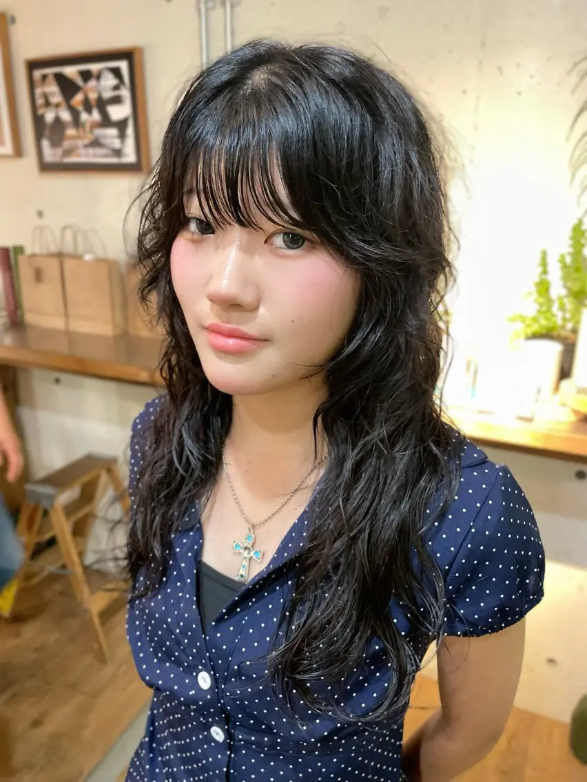 ロング パーマ カット ヘアカラー パーマ YUKI 新宿カット パーマ/カラーのヘアスタイル