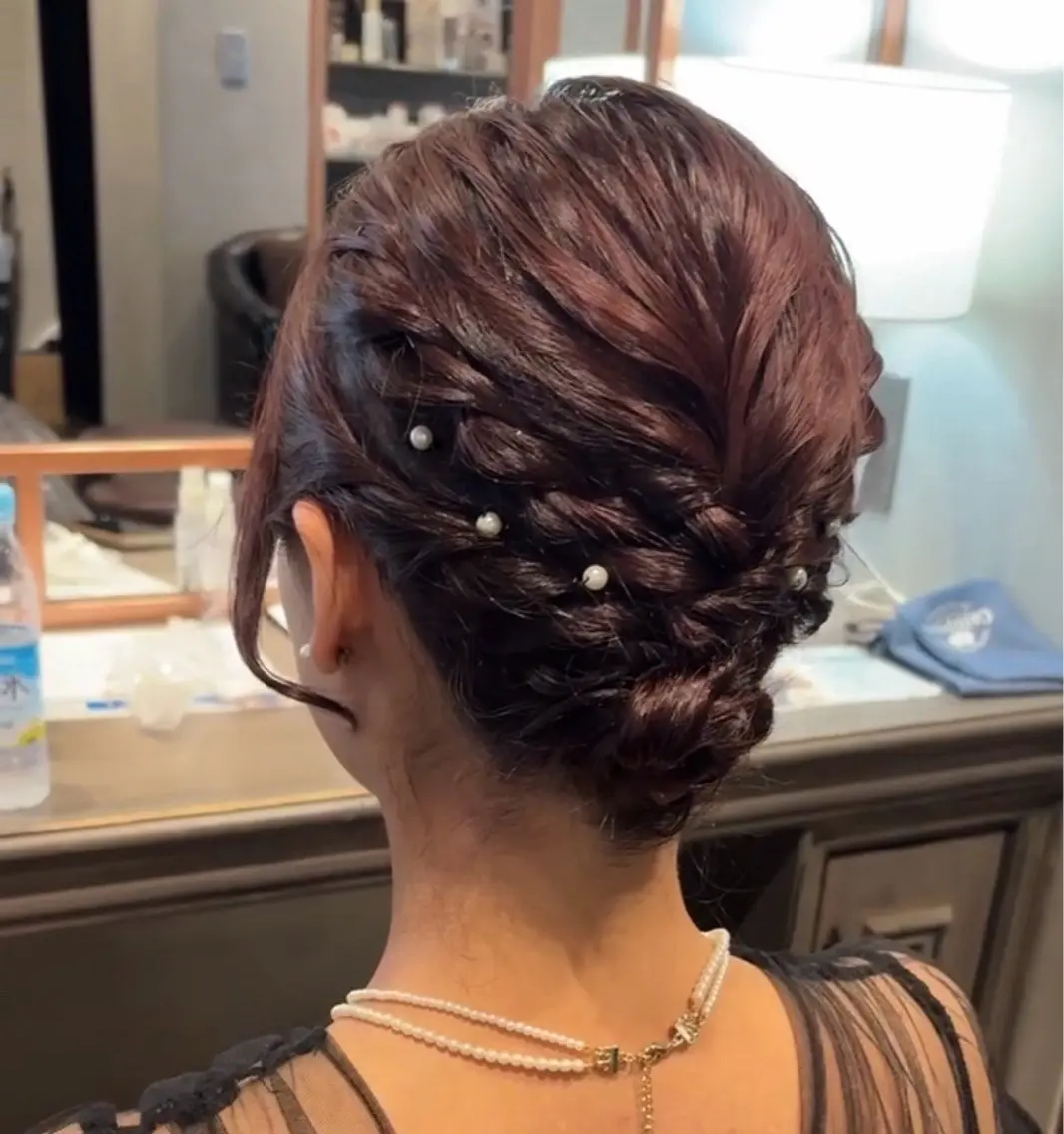 ショート ヘアアレンジ ボブ ヘアセット BeBe /スタイリストのヘアスタイル