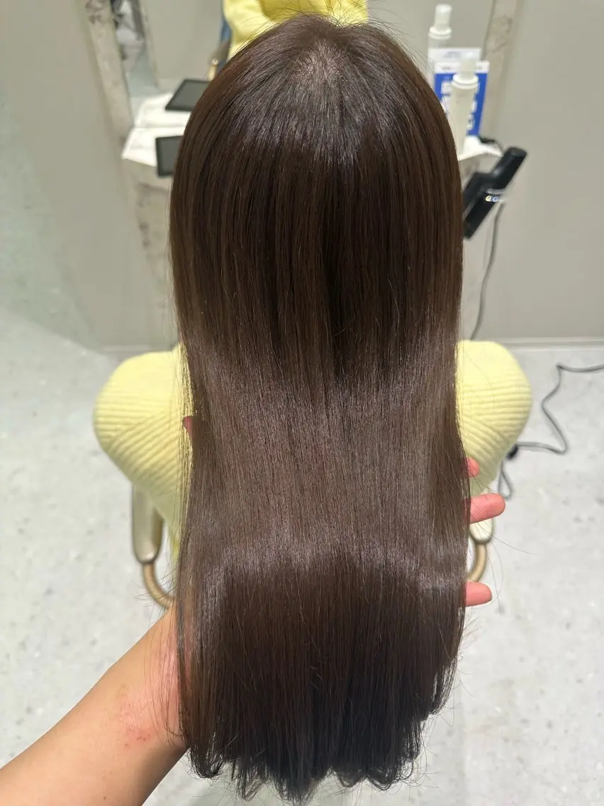 ロング カラー カット ヘアカラー トリートメント 韓国レイヤー✨ yasuko銀座のヘアスタイル