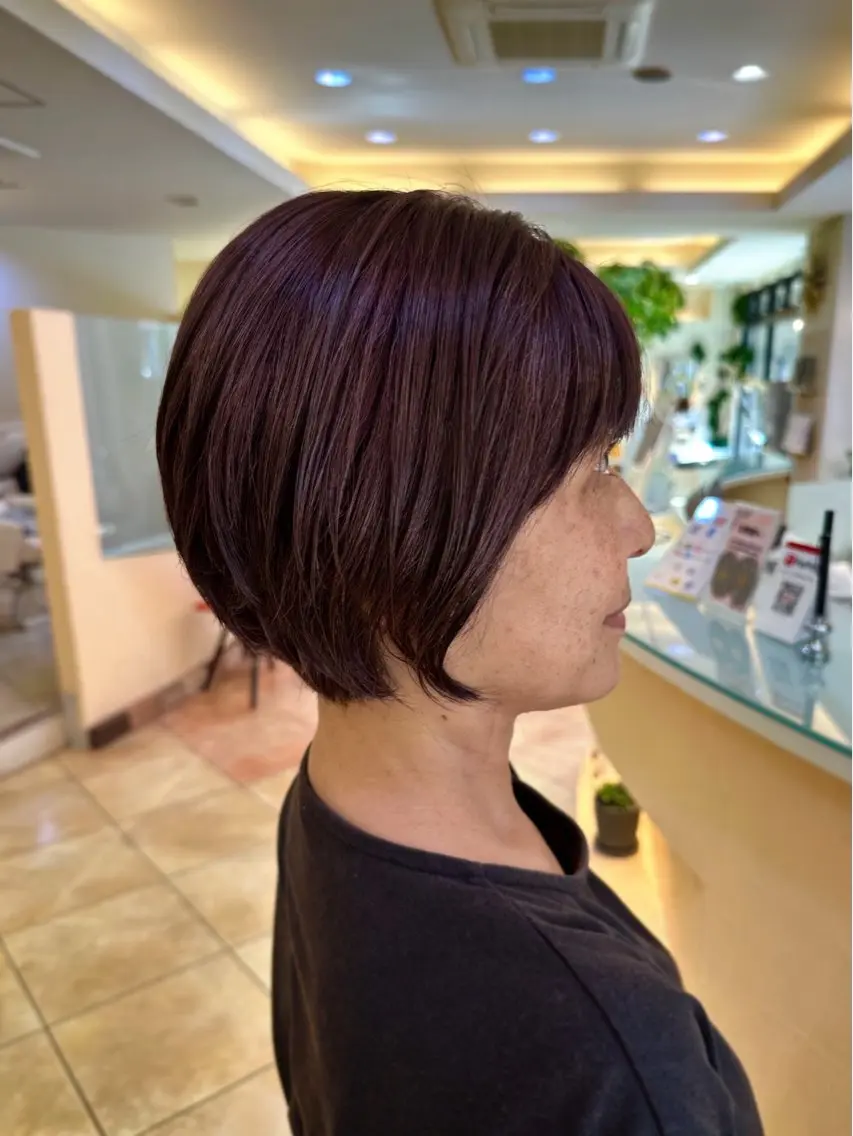 ショート カラー 丸みショート ピンクカラー ショートヘア カット ヘアカラー トリートメント 小顔レイヤー💗 木村実樹のヘアスタイル