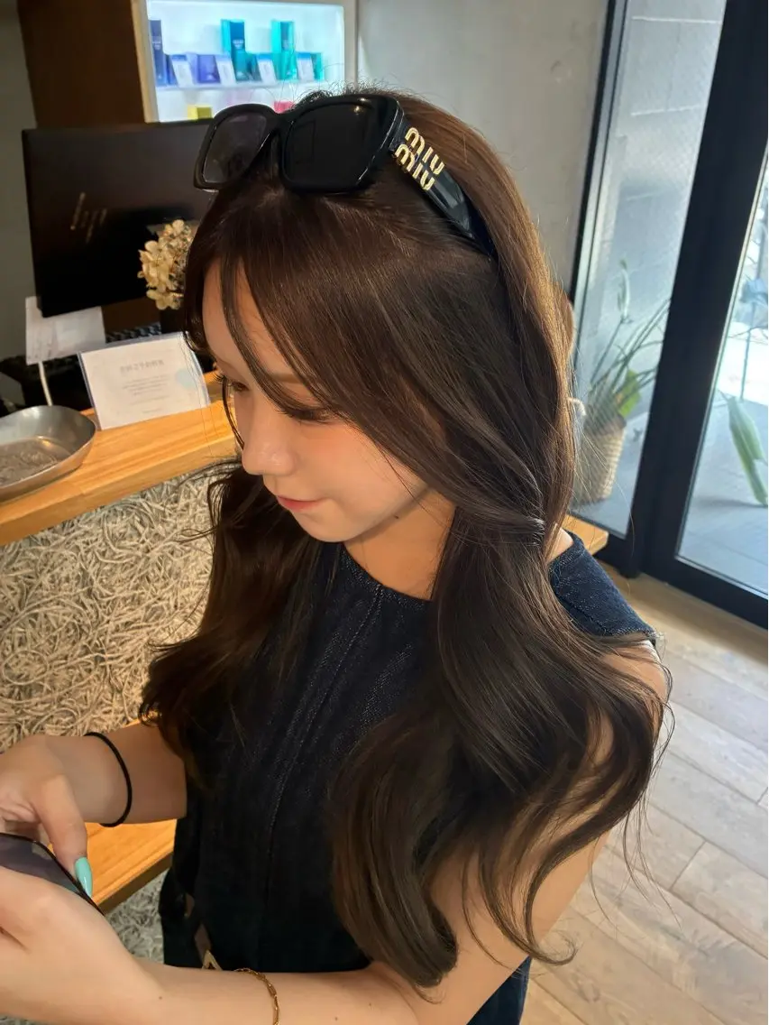 ロング カラー ヘアカラー nanami🏷🤎 ベージュのヘアスタイル