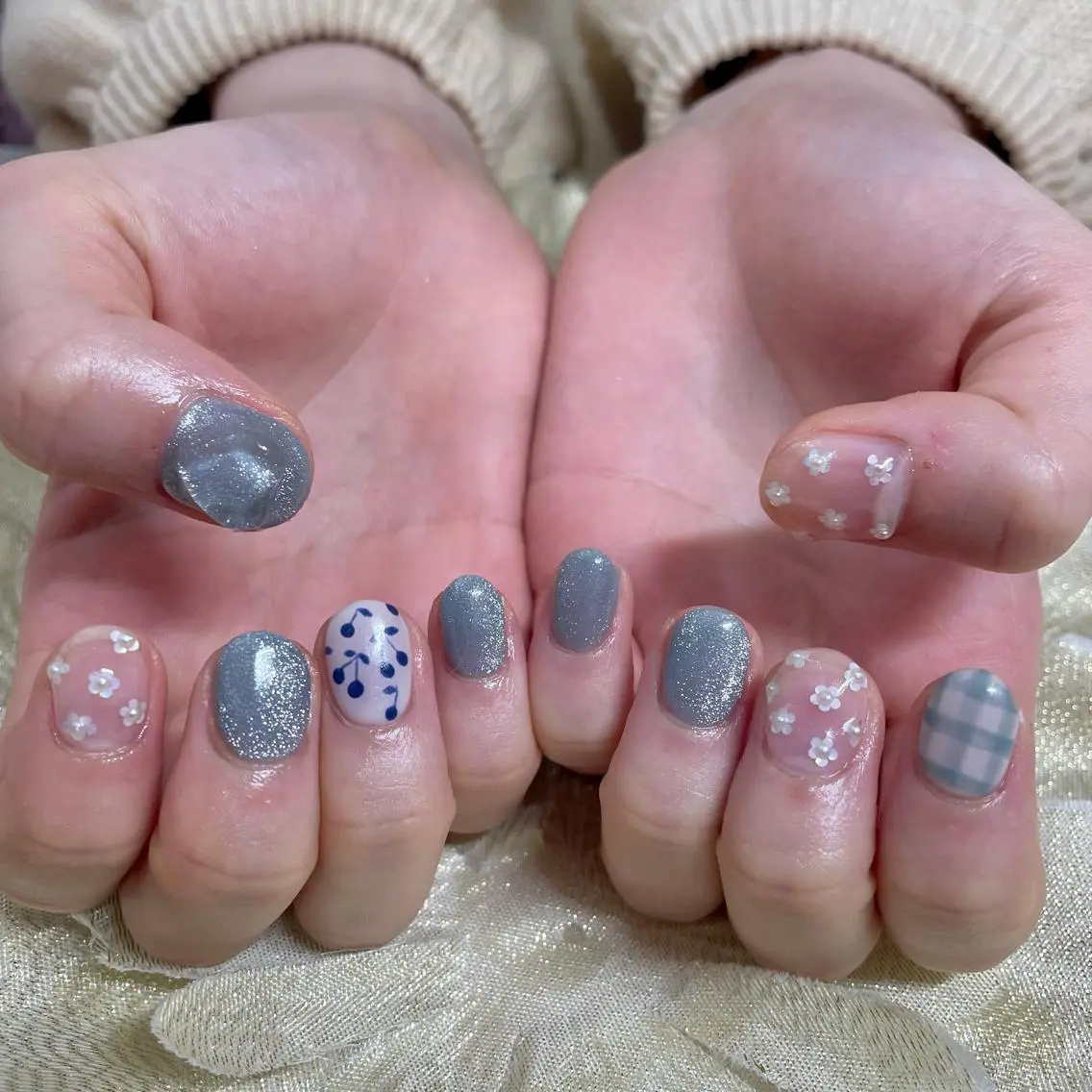 ネイル クリアネイル ジェルネイル ハート J terrace Nailのネイルデザイン