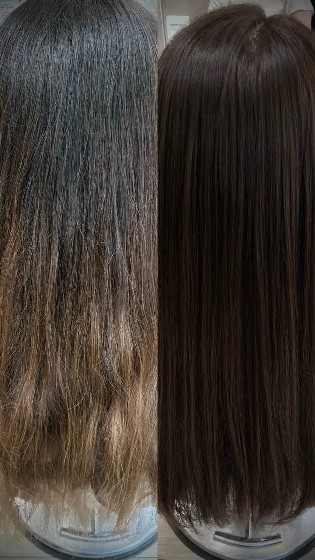 ロング ヘアカラー 平野 友誠のヘアスタイル
