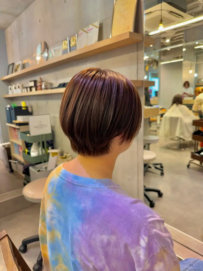 ショート カット トリートメント ヘッドスパ ヘアセット 艶カラー/レイヤー/ 顔周り/ゆな🕊️のヘアスタイル