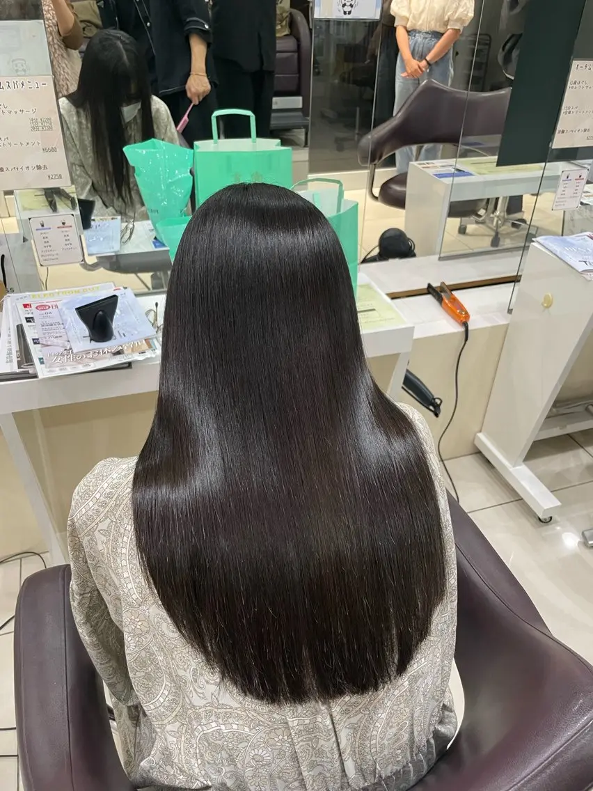 ロング パーマ 髪質改善 カット 縮毛矯正 トリートメント 艶髪/巻ける縮毛矯正 /髪質改善naoのヘアスタイル