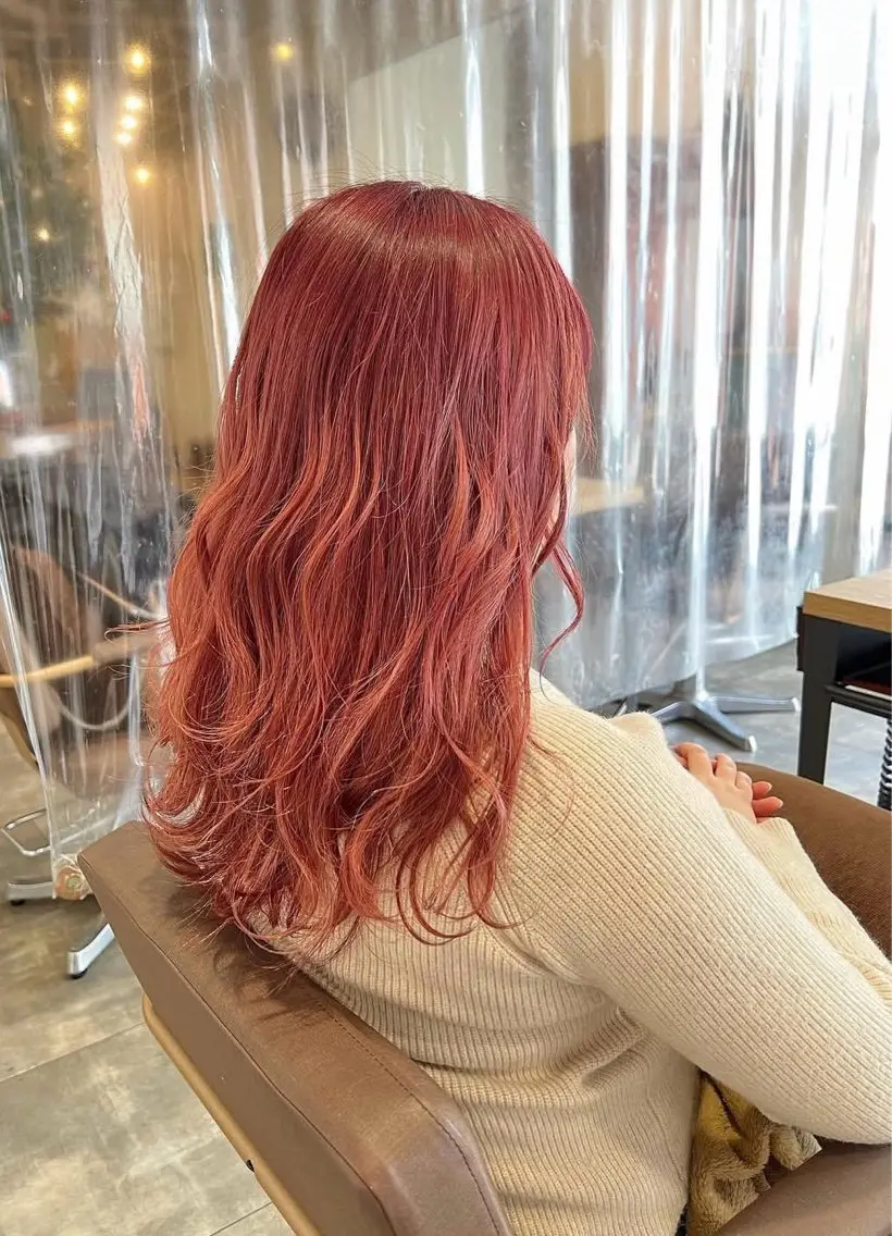カラー ブリーチ ブラウンカラー ピンクカラー ヘアカラー 新田 しずくのヘアスタイル