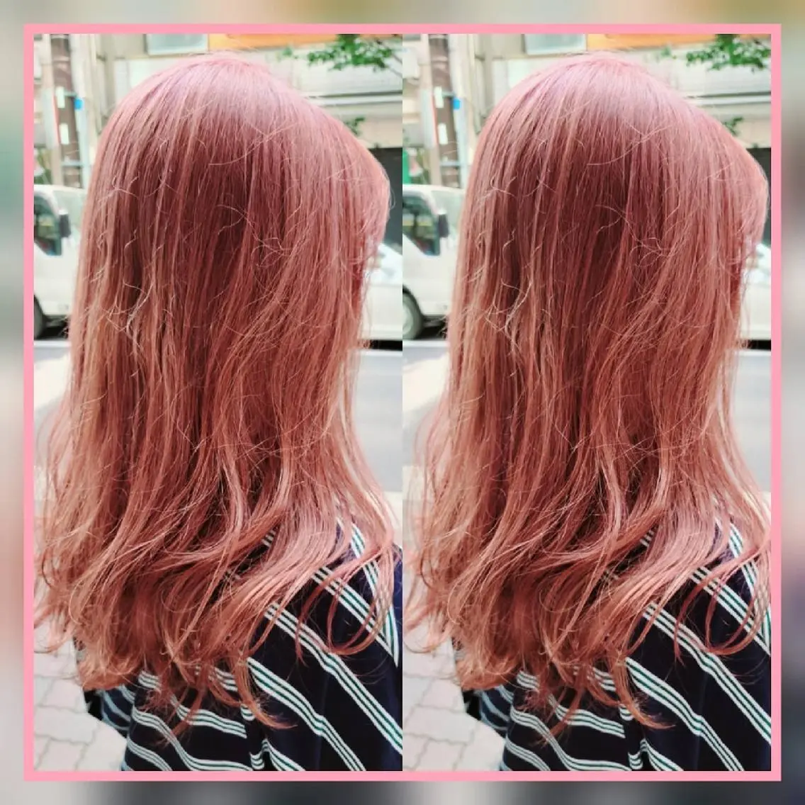 ロング カラー ベージュカラー ブリーチ ボルドーカラー 透明感カラー インナーカラー 田中 孝征のヘアスタイル